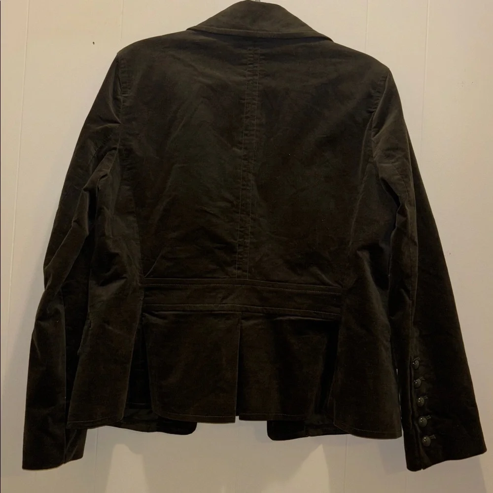 Talbots Velvet Military Jacket Sz 16 Dark Green/Olive Color NWOT - Picture 3 of 9